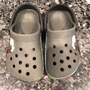 Crocs toddler size 6 train slip ones